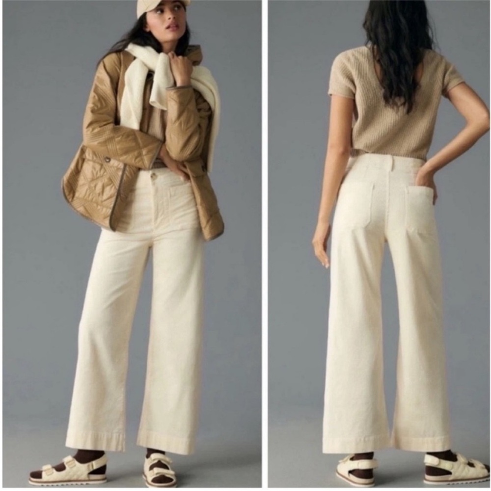 Maeve Colette corduroy crop wide leg pants - Picture 3 of 9